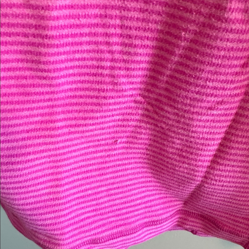 Lululemon hot pink striped long sleeve heavyweight shirt. Fitted. - Picture 2 of 5